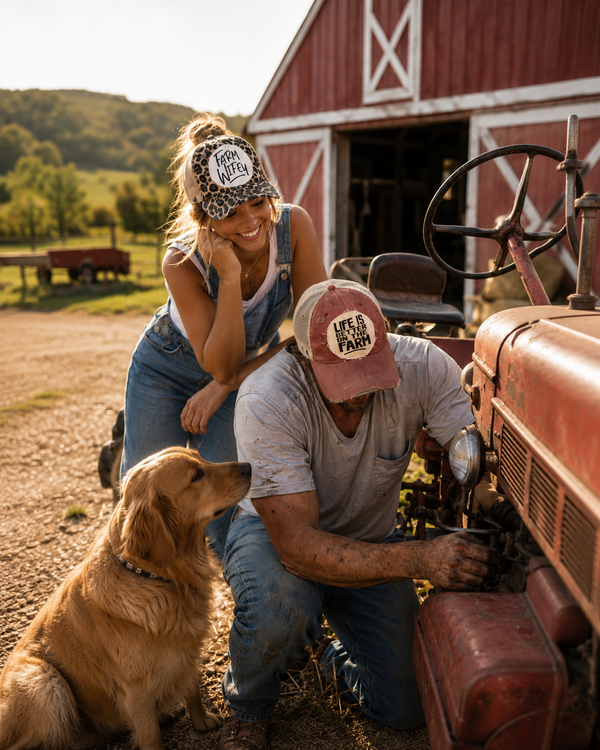 Farm and ranch hats by BohoGroove featuring vintage distressed snapback hats with western and country style