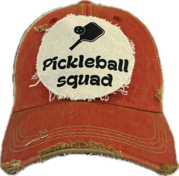 BohoGroove “Pickleball Squad” Hat – Funny Team Snapback Trucker | Vintage Distressed Pickleball Baseball Cap