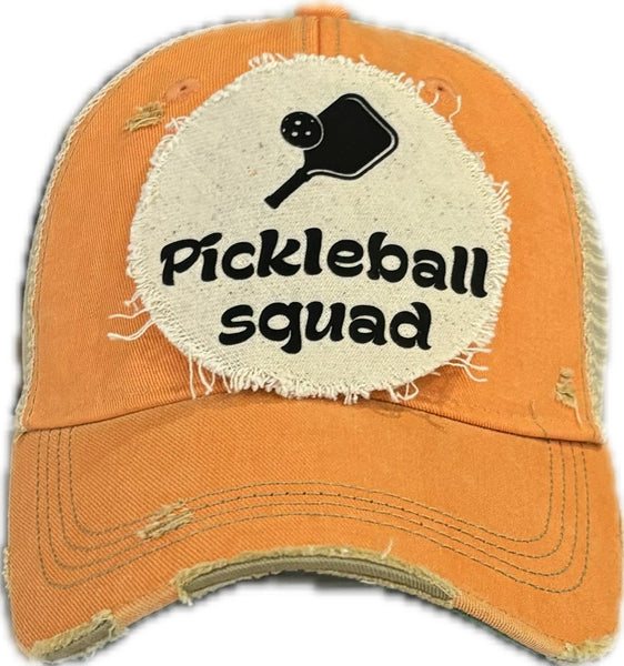 BohoGroove “Pickleball Squad” Hat – Funny Team Snapback Trucker | Vintage Distressed Pickleball Baseball Cap
