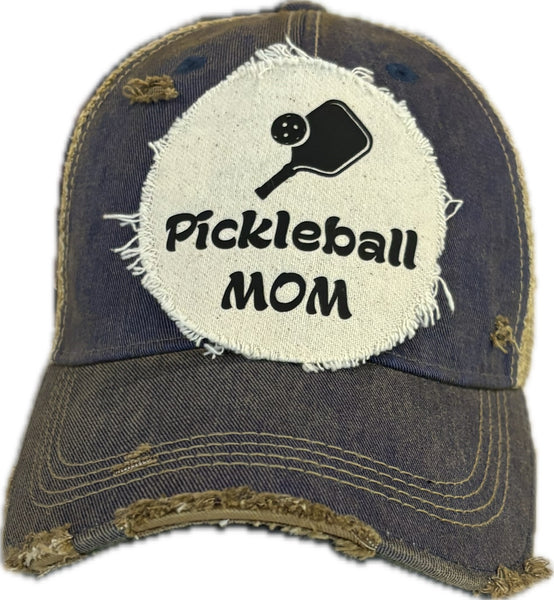 BohoGroove “Pickleball Mom” Hat – Funny Sports Snapback Trucker | Vintage Distressed Pickleball Baseball Cap