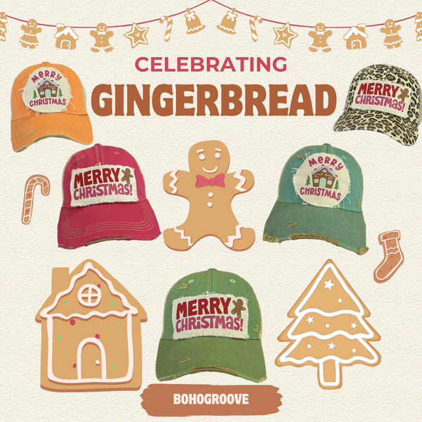 Gingerbread Man Merry Christmas Hat