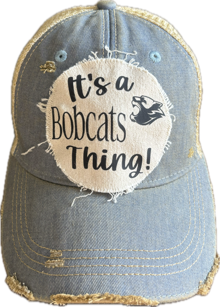 BohoGroove It’s a Bobcats Thing Hat – School Spirit Snapback Trucker Hat | Vintage Distressed Mascot Baseball Cap