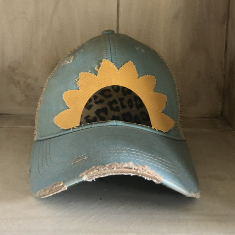 Sunflower Hat, Leopard Sunflower Hat