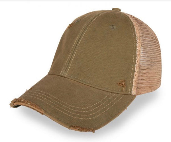 Olive vintage distressed snapback hat by BohoGroove