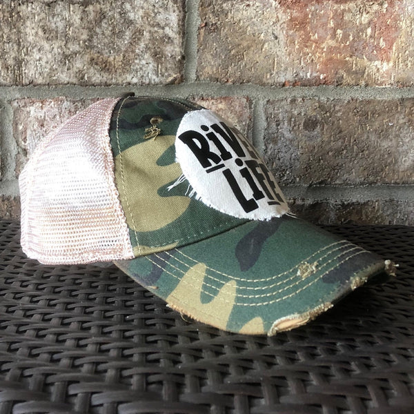 BohoGroove River Life Hat – River Snapback Trucker Hat | Vintage Distressed Summer Cap