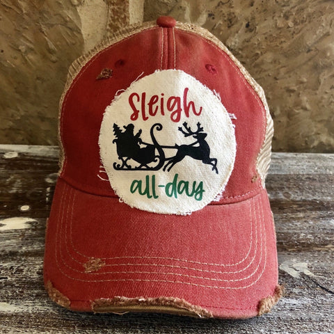 Sleighyonce hat nwot distressing factory red green like new one size cotton tart New hats are in stock! ? Legacy Red, White & Blue Camo Hat  main image 3